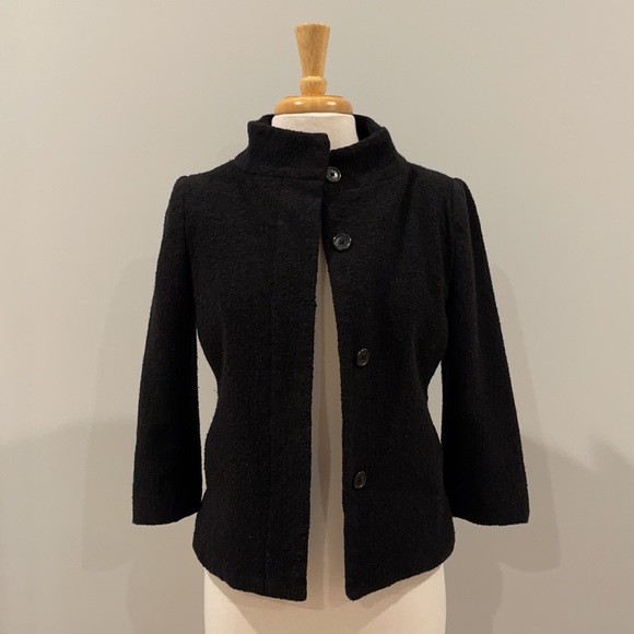 ISAAC MIZRAHI | BOUCEL BLACK COAT - Picture 2 of 9